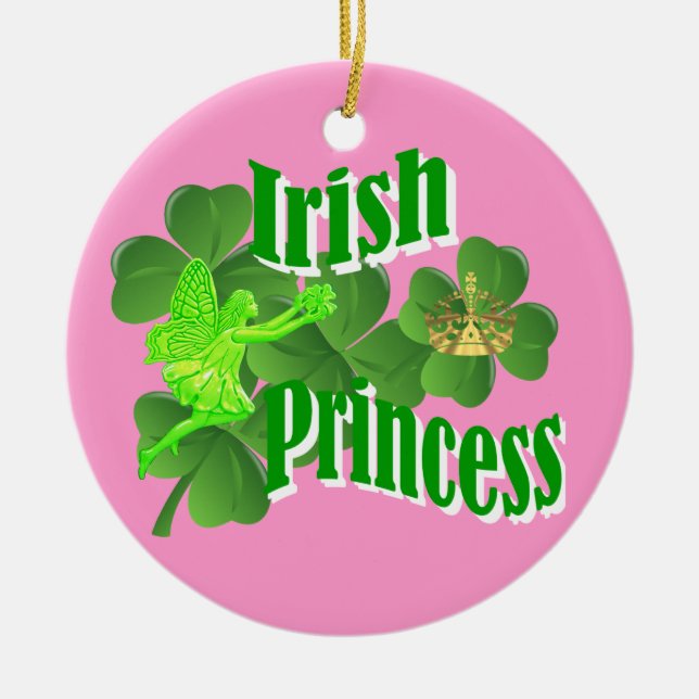 Irish princess julgransprydnad keramik (Framsidan)