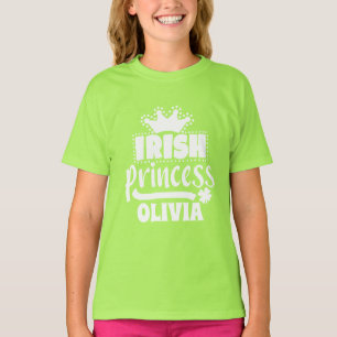 Irish Princess Krona Personlig Namn T-Shirt