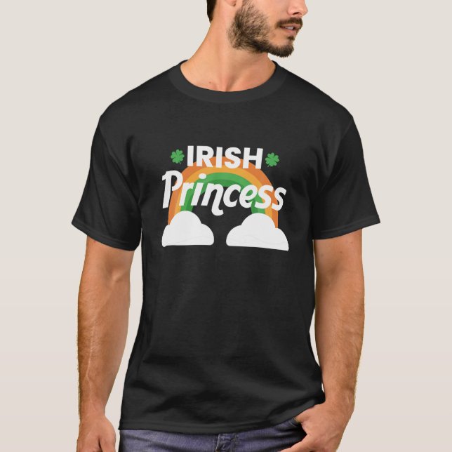 Irish Princess Regenbogen St. Patricks Day T Shirt (Framsida)