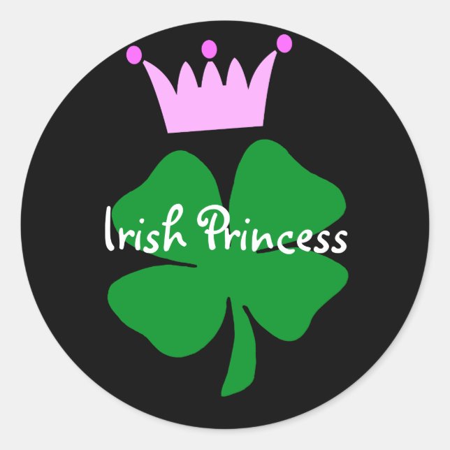 Irish Princess Runt Klistermärke (Framsida)