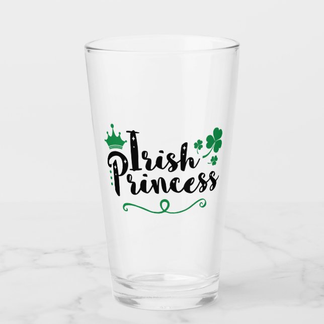 Irish Princess Women St patrick's day Script Glaskopp (Framsida)