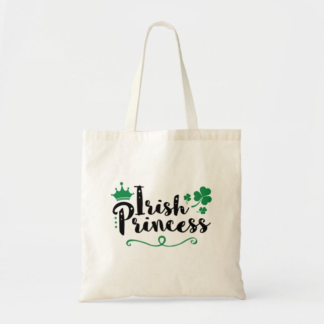 Irish Princess Women St patrick's day Script Tygkasse (Framsidan)