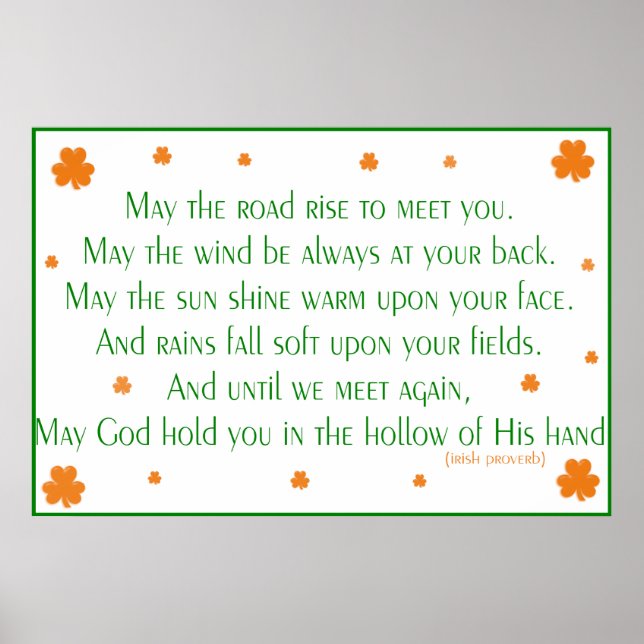 Irish Proverb 2 Skriv ut Poster (Framsidan)