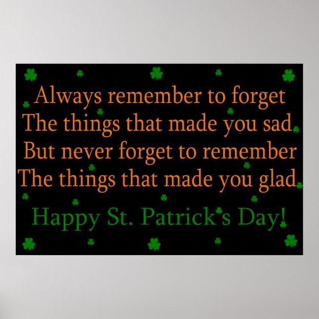 Irish Proverb 3 - Skriv ut Poster (Framsidan)