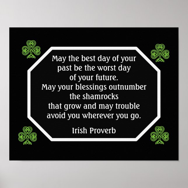Irish Proverb - Best Day - Art Print Poster (Framsidan)