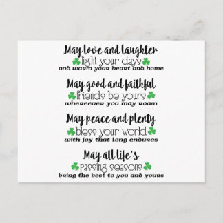 Irish Proverb Blessing Vykort