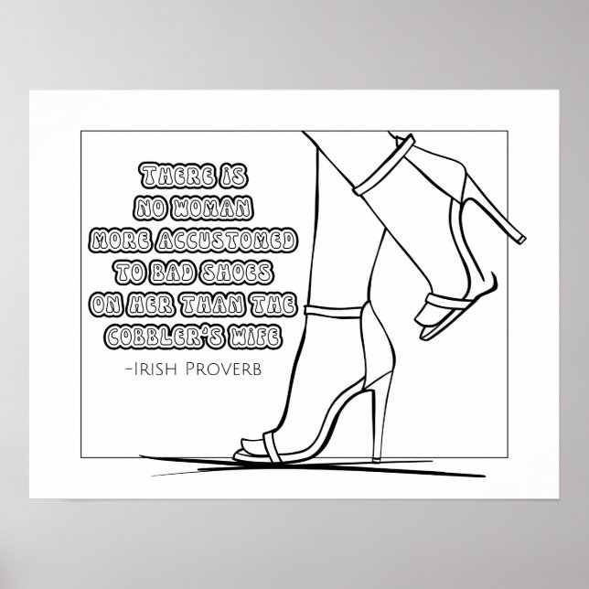 Irish Proverb Coloring Poster (Framsidan)