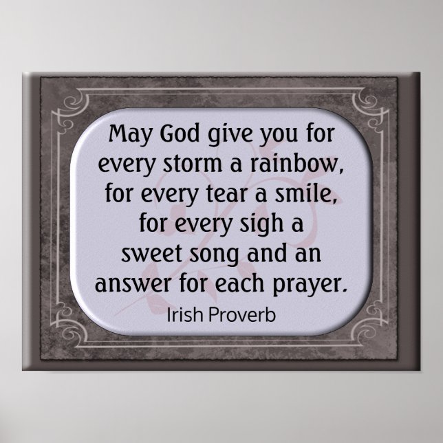 Irish Proverb - Skriv ut Poster (Framsidan)