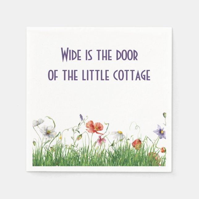 Irish Proverb with Wildblommor Pappersservett (Framsidan)