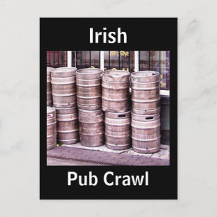 Irish Pub Crawl-vykort Vykort