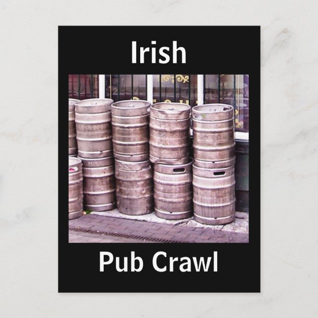 Irish Pub Crawl-vykort Vykort (Framsida)