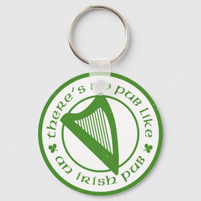 Irish Pub Harp Keychain Nyckelring (Framsida)