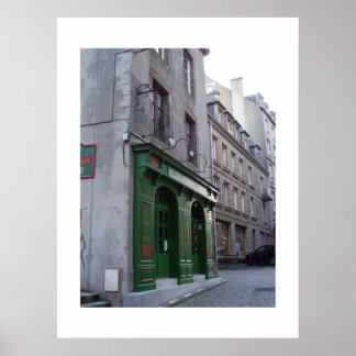 Irish Pub in St. Malo, Frankrike Poster