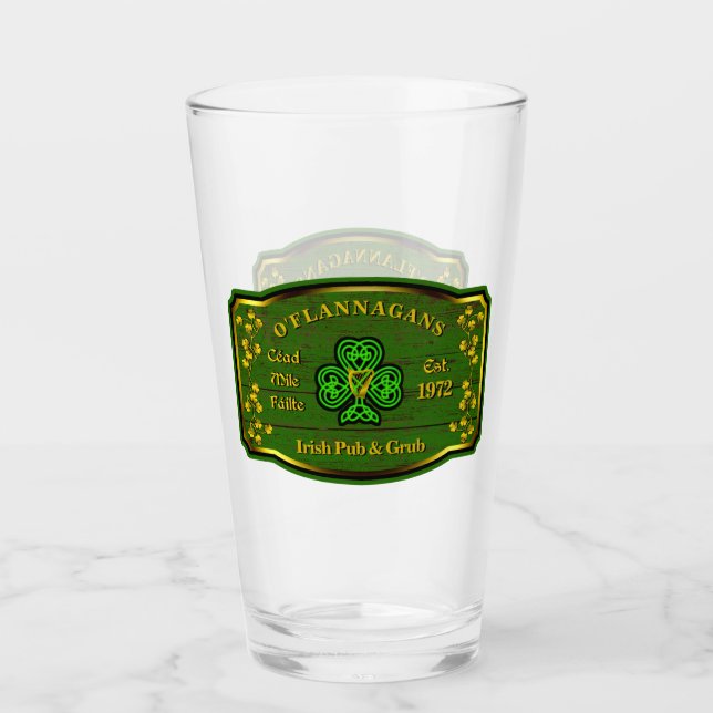 Irish Pub Personlig Pint Glass Glaskopp (Framsida)