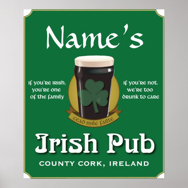 Irish Pub Poster (Framsidan)