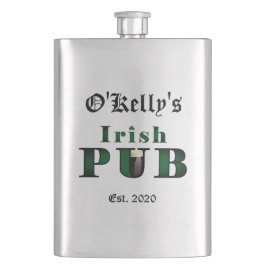 Irish Pub Pub Tavern Classic Stainless Steel Flask Fickplunta