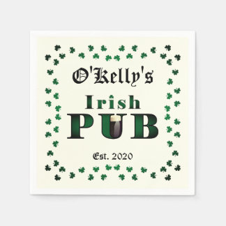 Irish Pub Pub Tavern Cocktail Drink Napkin Pappersservett