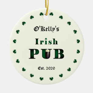 Irish Pub Pub Tavern, julprydnad Julgransprydnad Keramik
