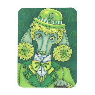 Irish Pudel ST. PATRICK'S DAY HUND MAGNET *Anpassn