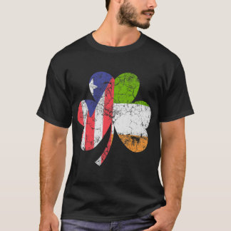 Irish Puerto Rican Flagga Ireland Shamrock St T Shirt