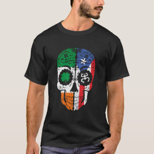 Irish Puerto Rican Flagga Skull Boricua Puerto Ric T Shirt