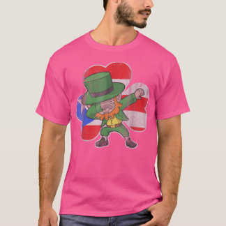 Irish Puerto Rico Dabbing Leprechaun St Patricks D T Shirt
