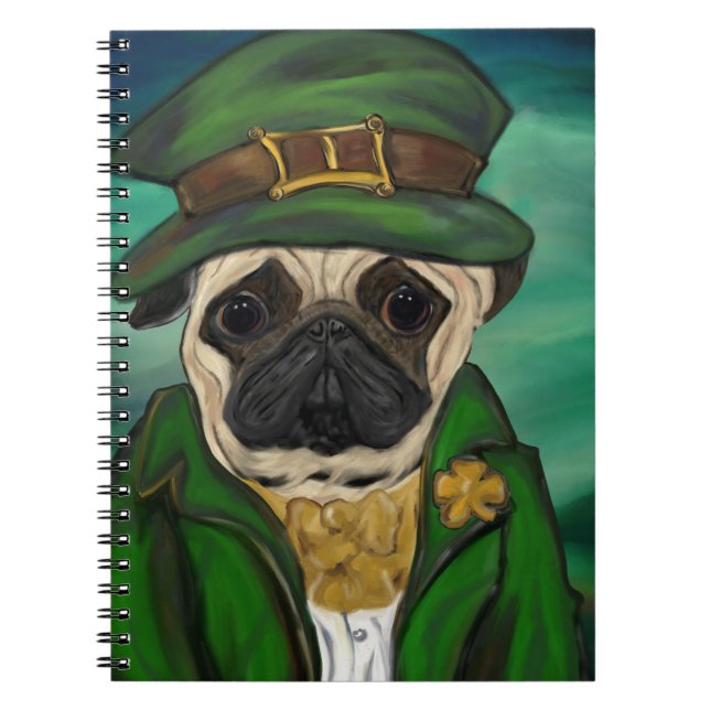 Irish Pug Anteckningsbok (Framsidan)