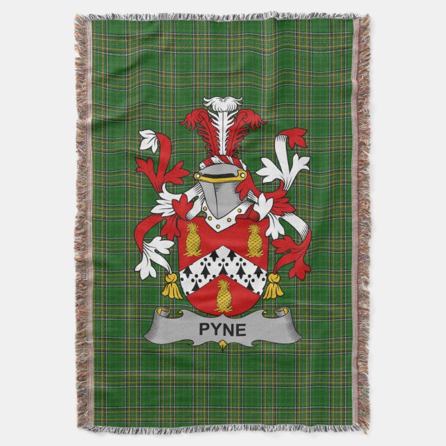 Irish Pyne Jackar om Arm Family Crest Ireland Filt (Framsidan Vertikal)