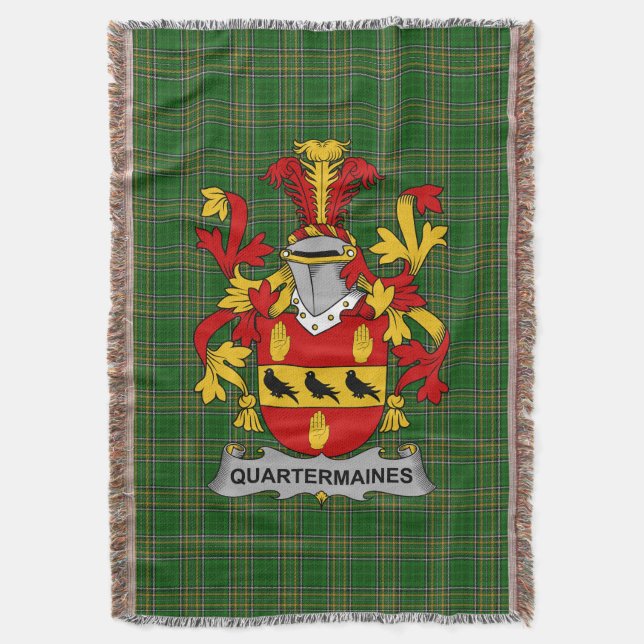 Irish Quartermaines Jackar Arm Family Crest Ire Filt (Framsidan Vertikal)