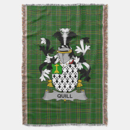 Irish Quill Jackar om Arm Family Crest Ireland Filt