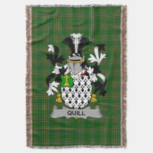 Irish Quill Jackar om Arm Family Crest Ireland Filt