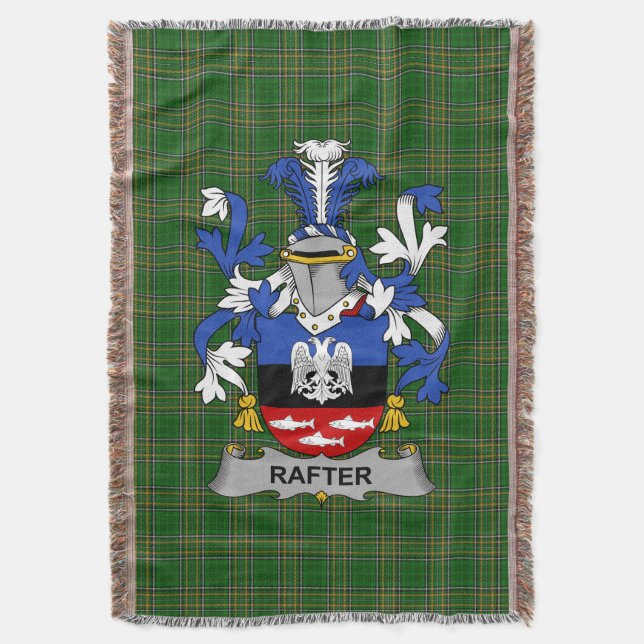 Irish Rafter Jackar Arm Family Crest Ireland Filt (Framsidan Vertikal)