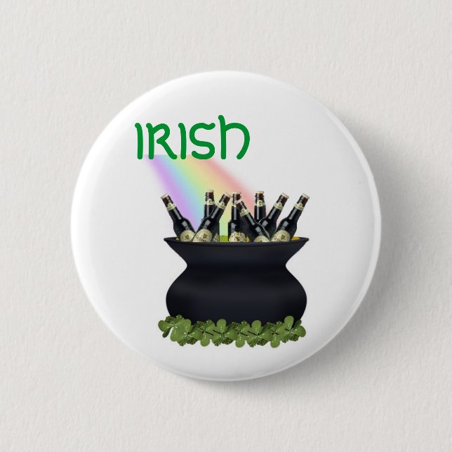 Irish Rainbow Beer Button Knapp (Framsida)