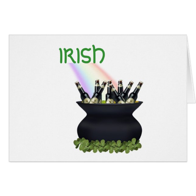 Irish Rainbow Card Hälsningskort (Framsidan Horizontal)