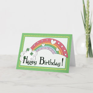 Irish Rainbow Grattis på födelsedagen Greeting Car Kort