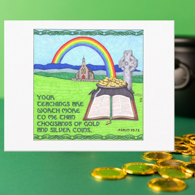 Irish Rainbow Inspirational Postcard Vykort (Skapare uppladdad)