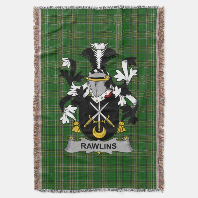 Irish Rawlins Jackar av Arm Family Crest Ireland Filt (Framsidan Vertikal)