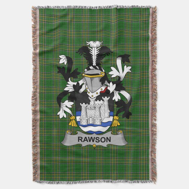 Irish Rawson Jackar om Arm Family Crest Ireland Filt (Framsidan Vertikal)
