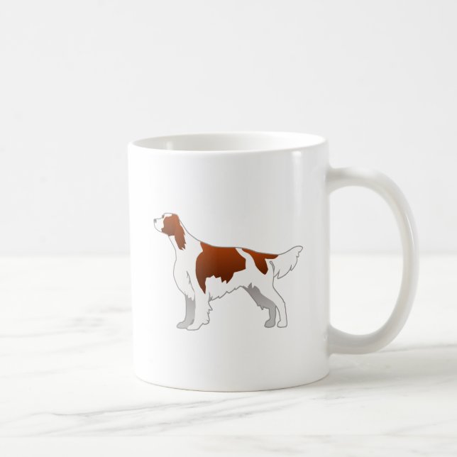 Irish Red and White Setter Basic Illustration Kaffemugg (Höger)