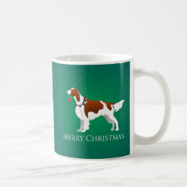 Irish Red and White Setter God jul Design Kaffemugg