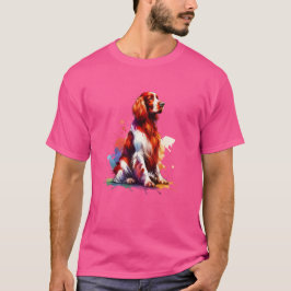 Irish Red and White Setter Hund T Shirt