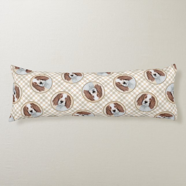 Irish Red and White Setter Painting Original Art Kroppskudde (Framsidan)