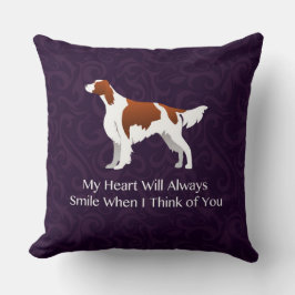 Irish Red and White Setter Thinking of You Kudde