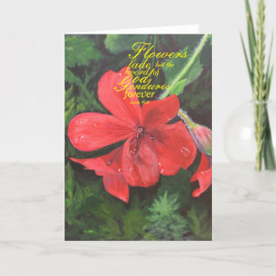 Irish Red Flower Kort