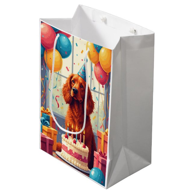 Irish Red Setter Birthday Celebration (Framsidan Vinklad)