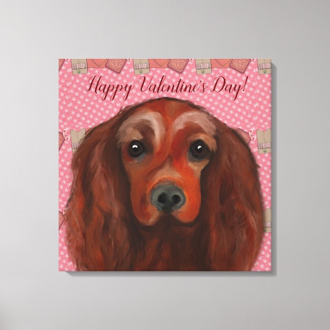 Irish Red Setter Canvastryck (Framsida)