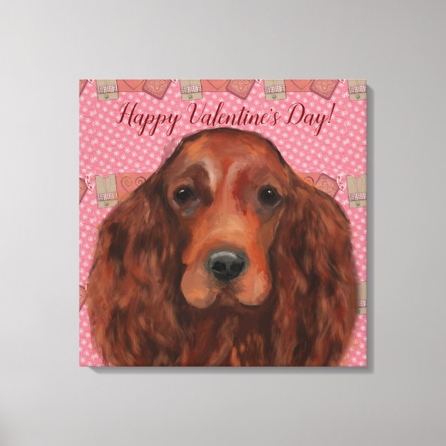 Irish Red Setter Canvastryck (Framsida)