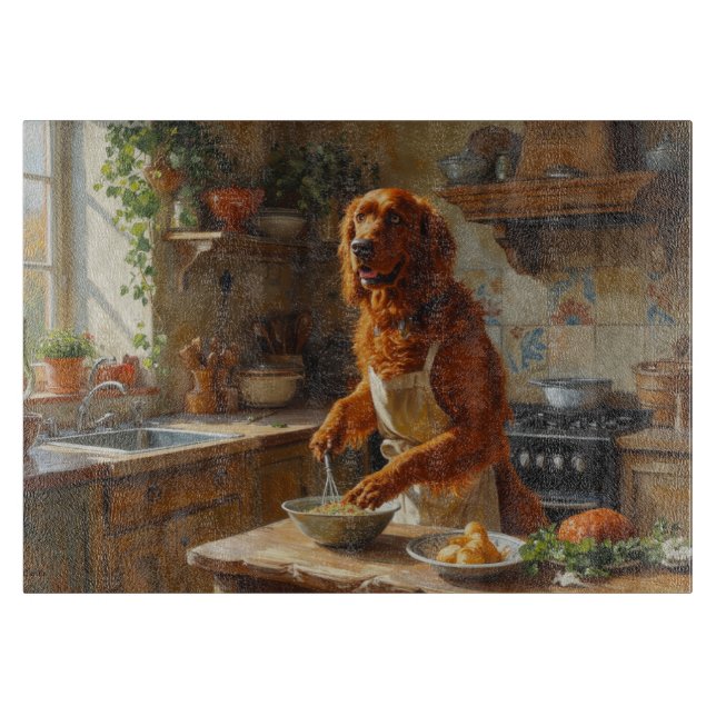 Irish Red Setter Cooking in Kitchen (Framsidan)
