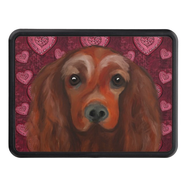Irish Red Setter Dragkroksskydd (Framsidan)