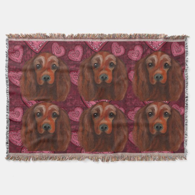 Irish Red Setter Filt (Framsidan)